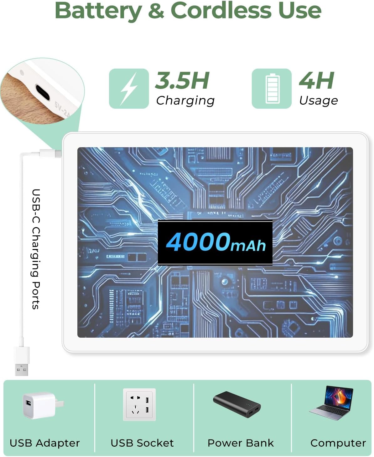 A3 Light Pad for Diamond Painting,Bawaslom Cordless Light Box for Tracing and Drawing with 3 Colors & 6-Level Brightness,Rechargeable LED Drawing Pad for Tracing,Diamond Art,Vinyl Weeding,Sketching