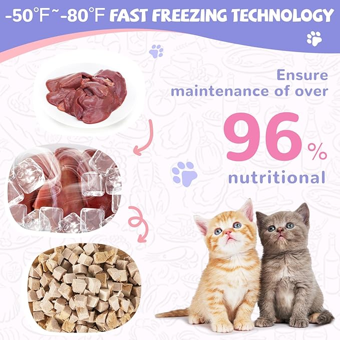 PAWUP Freeze Dried Duck Liver Cat Treats, Dog Liver Treats, High Protein Snack for Dogs, Cats, Healthy Single Ingredient, Rawhide Free, Grain Free, 4.6 oz