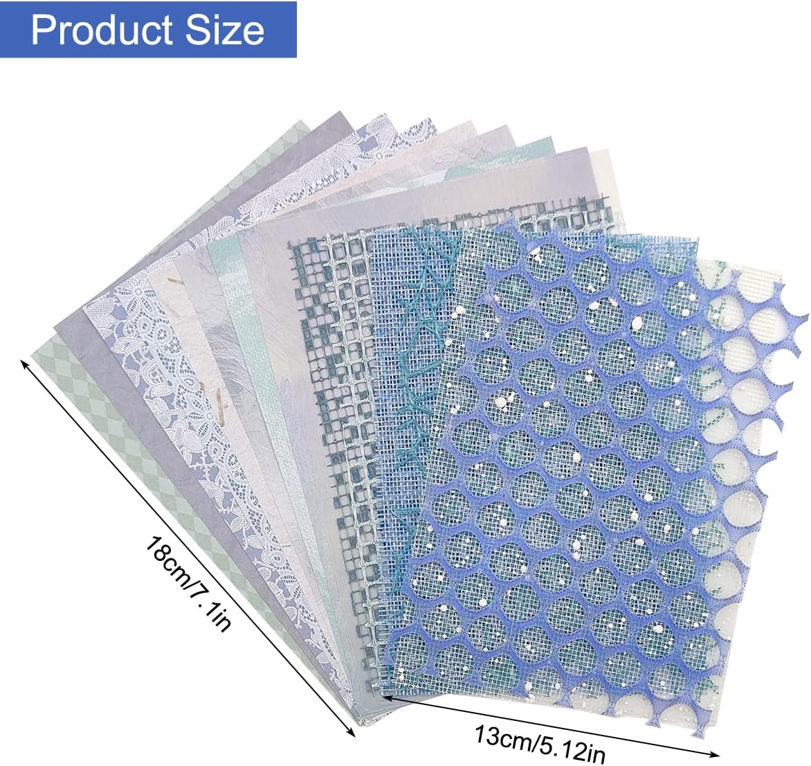 105 Sheets Scrapbook Paper Decorative Textured Paper, FineGood Mesh Fabric Assorted Set Craft Paper for Junk Journal Supplies Scrapbooking Planner Card Making