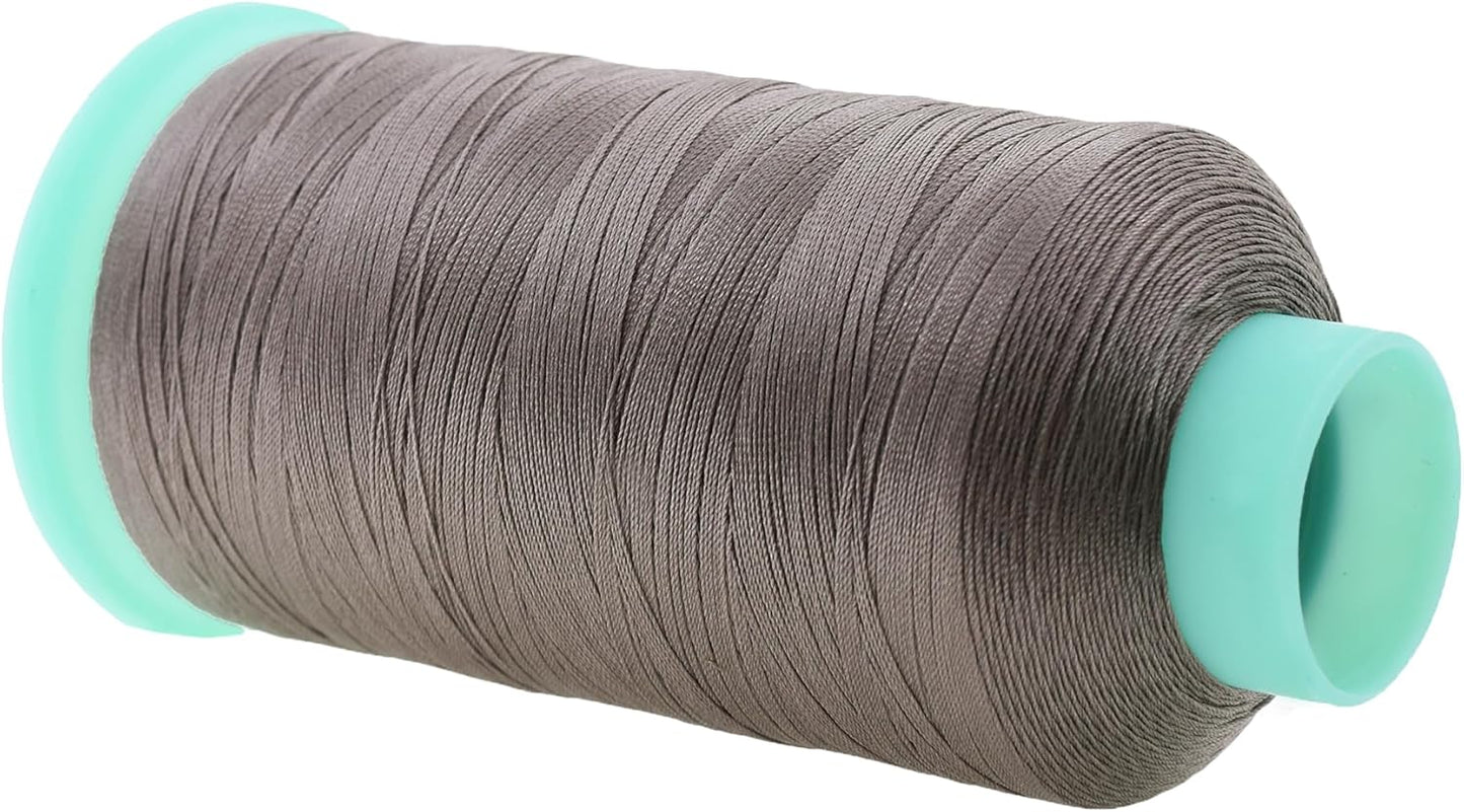 Mandala Crafts Bonded Nylon Thread Taupe Heavy Duty Sewing Threads - 1500 YDs Size 69 210D T70 Tex 70 Thread for Leather Jeans Weaving Outdoor Marine Upholstery Threads