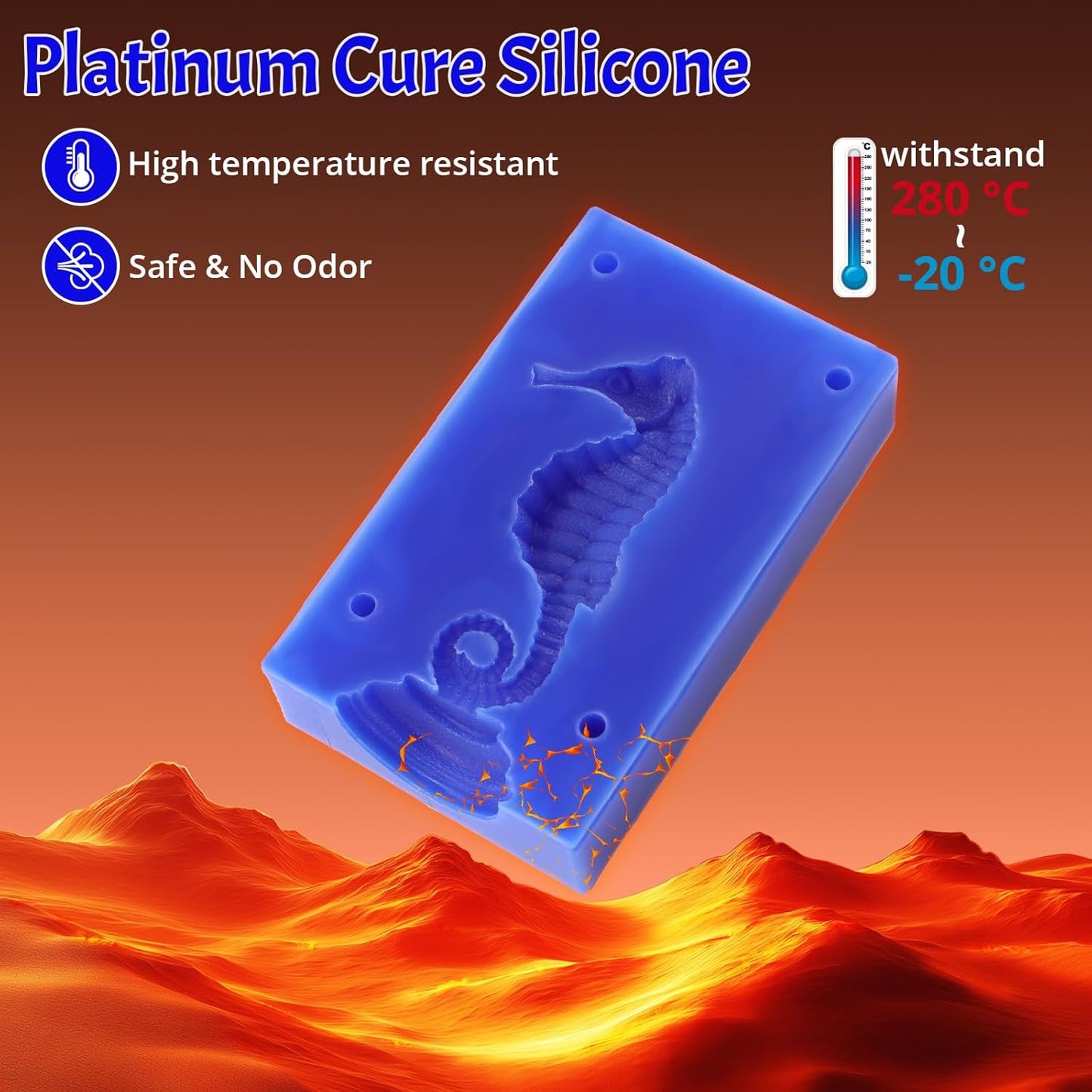 LET'S RESIN Silicone Molds Making Kit 30A, Blue Silicone for Making 2 Part Molds, Liquid Silicone Rubber Mixing Ratio 1:1 - Ideal for Resin Molds, 3D Molds DIY Making (20.8oz)