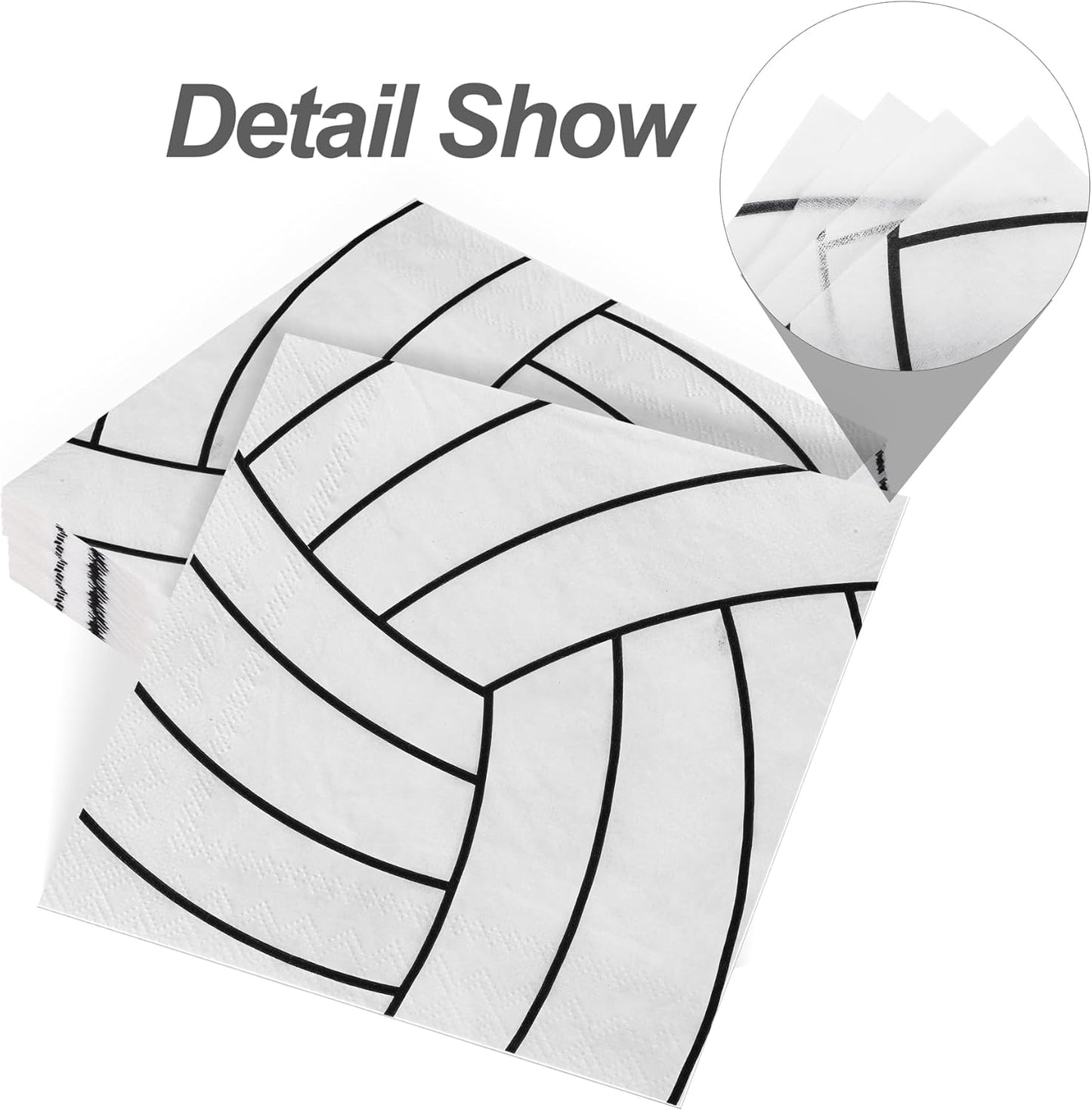 Aodaer 48 Count Volleyball-Themed Paper Napkins, 13 x 13 Inches Unfolded, 2-Ply Disposable Party Napkins for Volleyball Sports Party Supplies