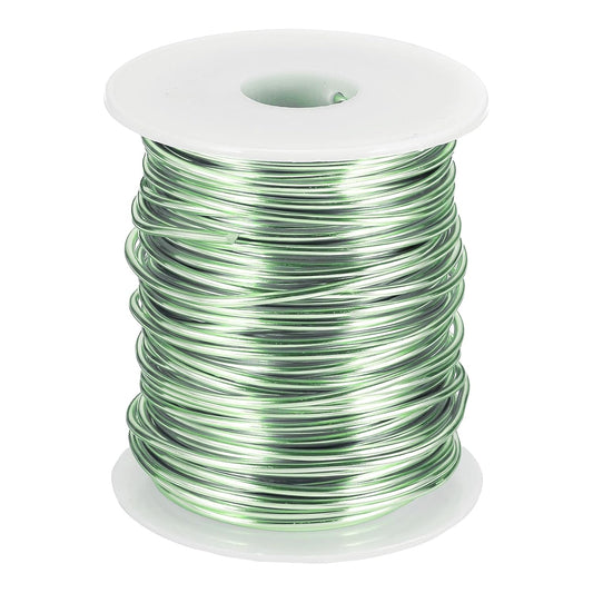 uxcell 12 Gauge / 2mm Anodized Aluminum Wire for Jewelry Craft Making, 102 Feet Bendable Flexible Wire for DIY Home Decor Gardening Sculpture, Grass Green