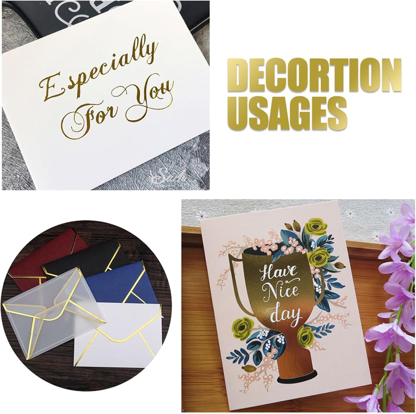 Briartw 20x29cm Hot Foil Paper 50 Sheets Pack Toner Reactive Foil Hot Stamping Foil Paper by Laser Printer and Laminator for Scrapbooking Craft Cardmaking DIY Album (Red, 50 Sheets)