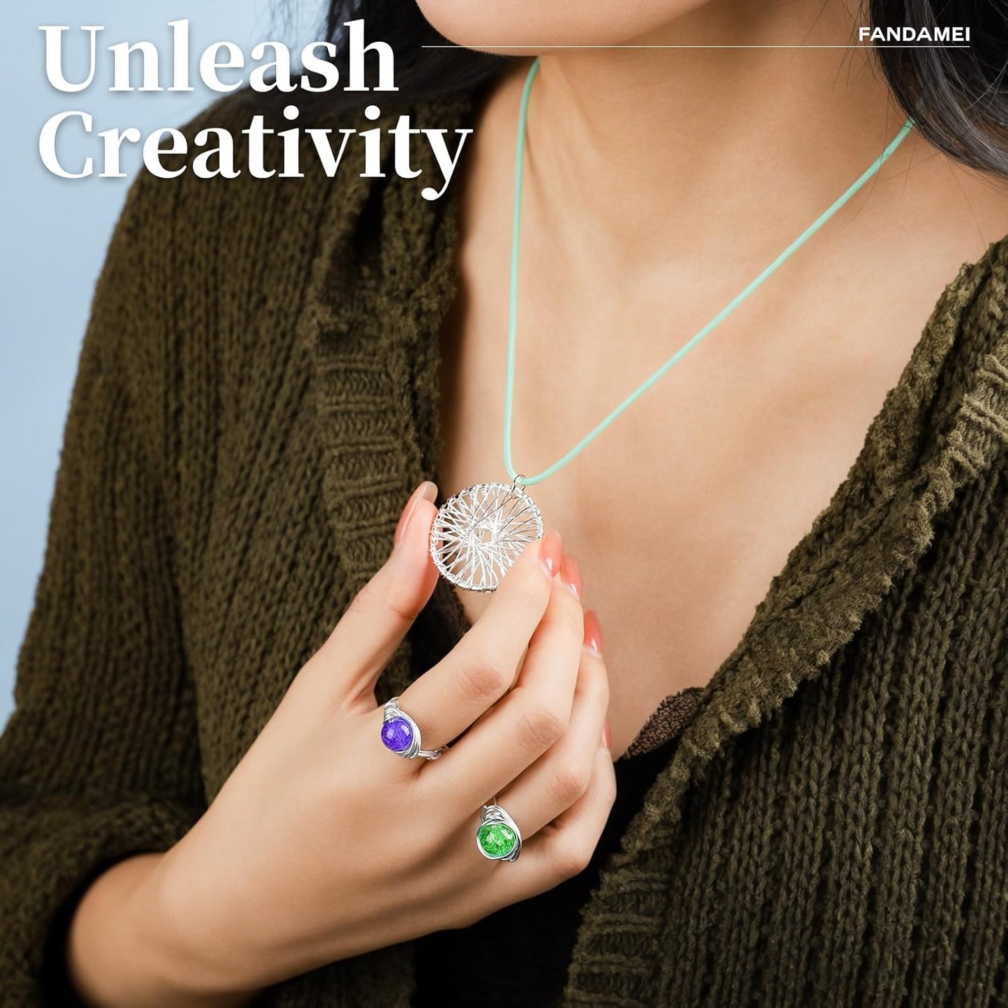 FANDAMEI Craft Wire 20 Gauge 98 Feet, Silver Wire for Jewelry Making, Aluminum Wire for Crafts, Sculpting, Beading. Metal Bendable for DIY, Christmas Floral Craft, Decoration, Jewelry Making