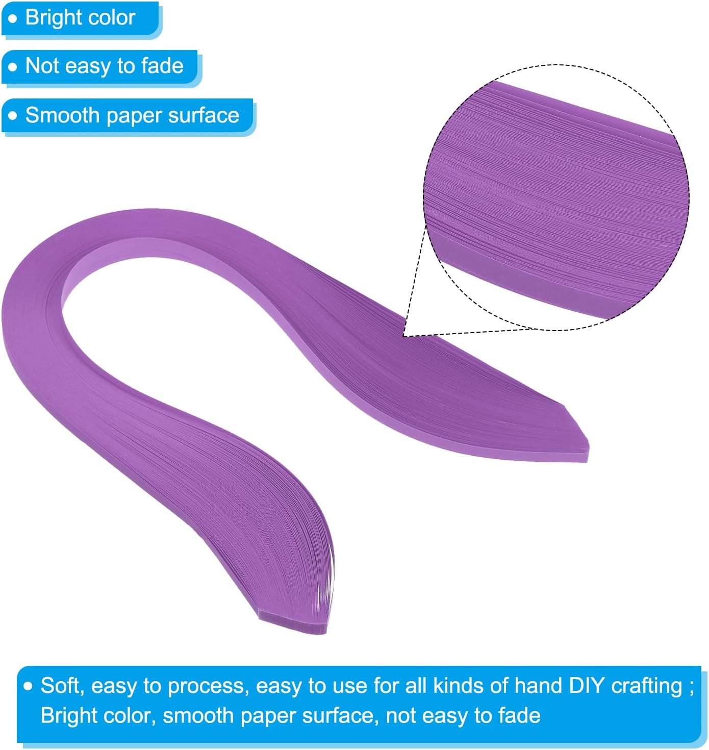 PATIKIL Quilling Strips Paper 600pcs 5mm 39cm Origami Paper Quilling Kits for Art DIY Hand Craft Christmas, Violet Purple