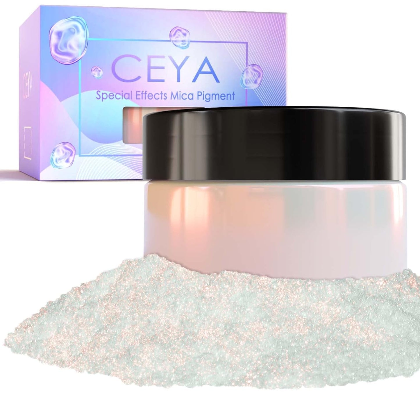 Ceya Interference Mica Powder, 1.8oz/ 50g Ghost Red Chrome Nail Powder, Cosmetic Grade Pearlescent Effect Color Shift Pigment for Epoxy Resin, Makeup, Nail Polish, Soap Dye, Candle Making, Slime,Paint