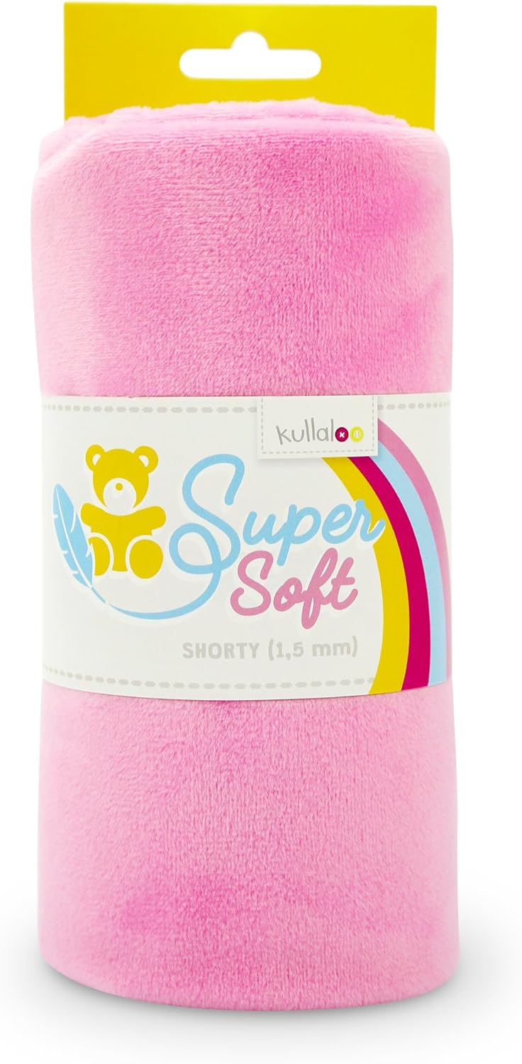 kullaloo Plush Fabric | Solid Hot Pink Minky Fabric for Sewing | Super Soft Cuddle Material | 39.5x29.5 | Plushies, Baby Blankets, Pillows, Dog Beds, Cat Beds, Beanies, Baby Accessories, Apparel