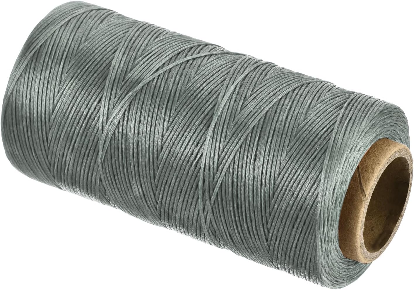 MECCANIXITY Waxed Thread,284 Yard 0.8mm 150D Flat Wax Thread Polyester Waxed String for Leather Sewing Hand Weaving Book Binding Home Decoration,Gray