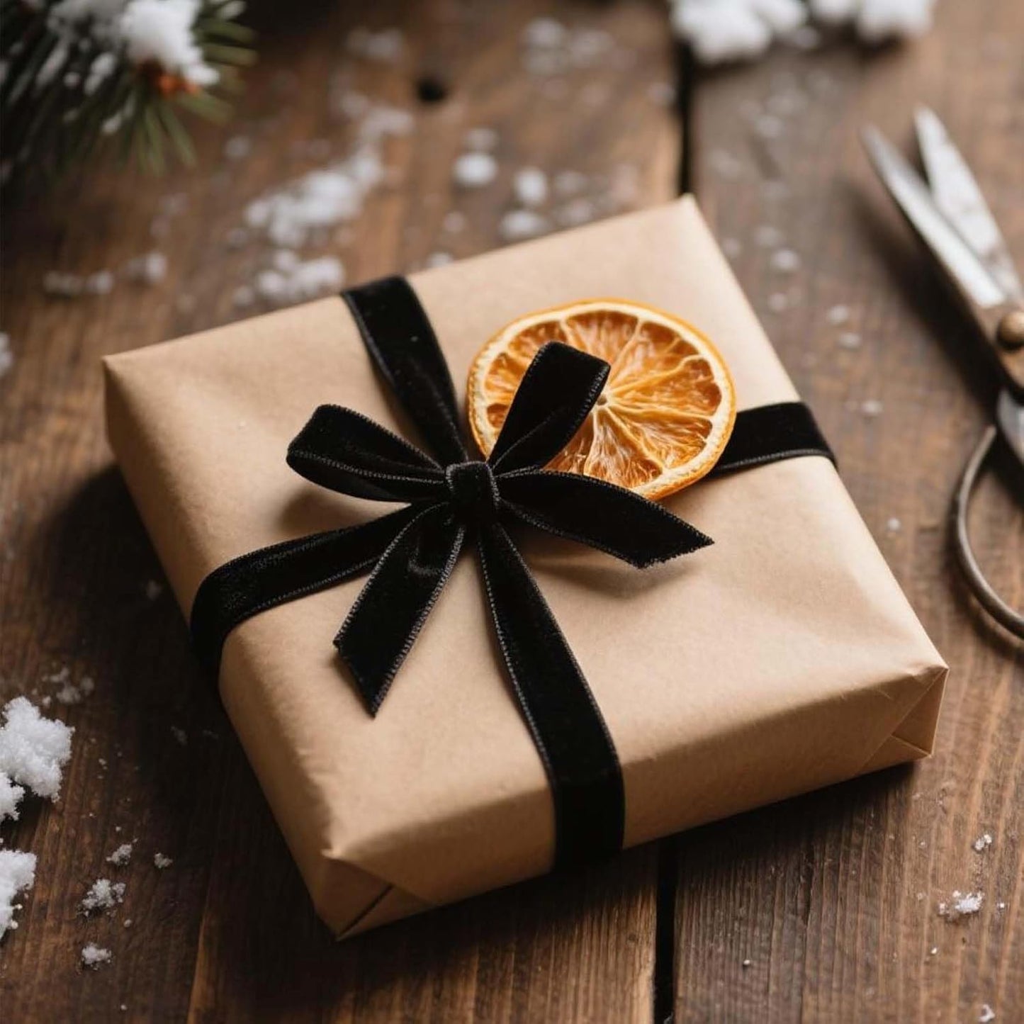 LaRibbons Thin Velvet Ribbon 3/8 Inch x 25 Yards, Black Velvet Ribbon for Christmas Tree, Gift Wrapping, Wreath Bow, Outdoor Decoration