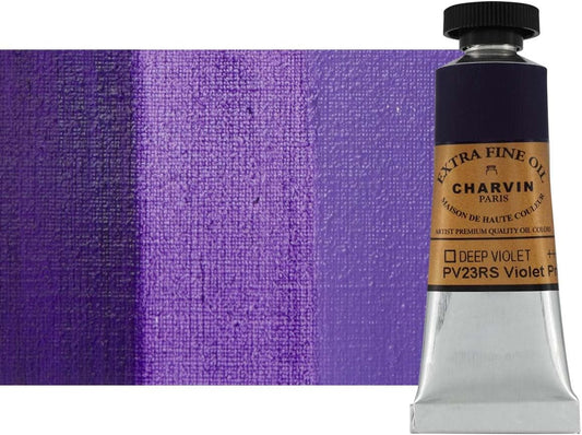 Charvin Extra Fine Oil Paint, Deep Violet 20 ml - Triple-Milled, Rich Texture, Poppy Oil-Based, Light-Fast, Handmade, Archival Quality