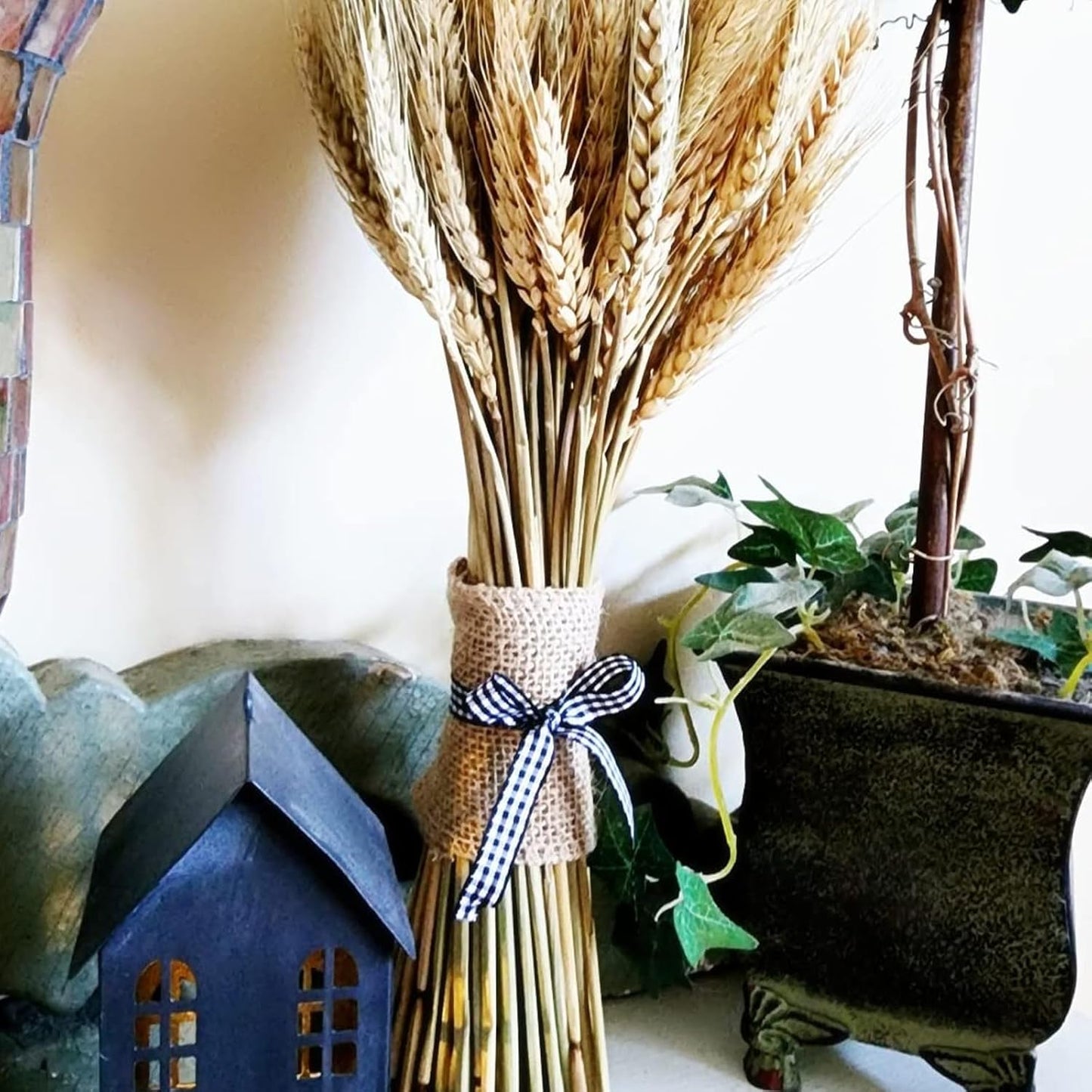 KINJOEK 6 Inch Wide 11 Yards Burlap Ribbon, Natural Jute Fabric Ribbon Crafts Ribbon for Christmas Wedding Gifts Burlap Fabric DIY for Decoration