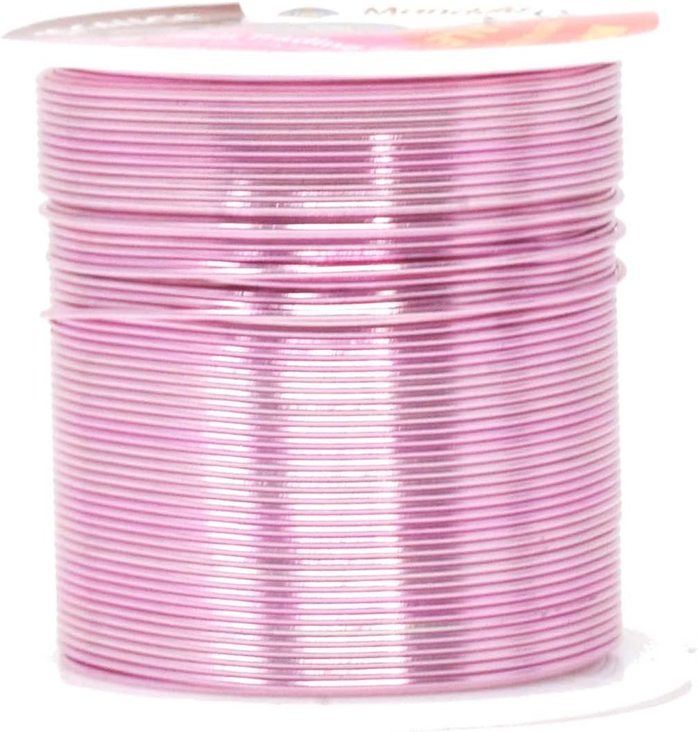 Mandala Crafts 20 Gauge Anodized Aluminum Craft Wire for Jewelry Making - 450 FT Colored Flexible Silver Copper Purple Pink Brown Ice Blue Wire - Bendable for Bonsai Armature Crafting Sculpting