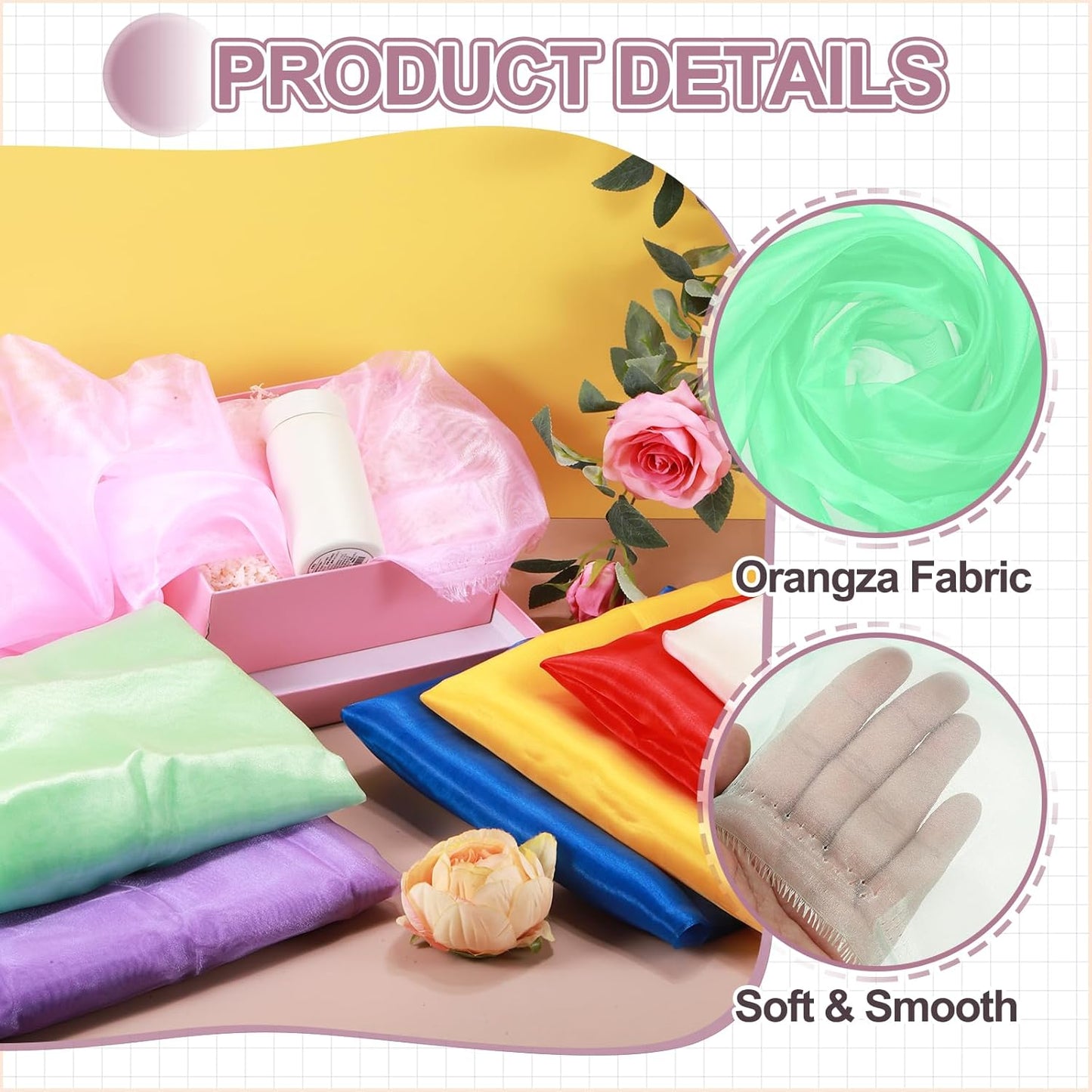 MECCANIXITY Iridescent Sheer Organza Fabric, 2 Yards x 59 Inches Solid Holographic Shiny Fabric Organza Cloth for Wedding, Curtains, Costume, Photo Background, Mint Green