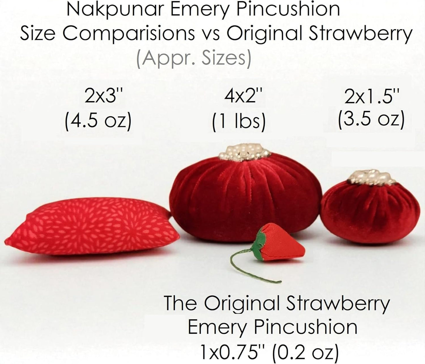 Emery Pincushion for Sewing - Filled with Abrasive Emery Sand - Handmade in USA (Retro Girl Sew Over It)