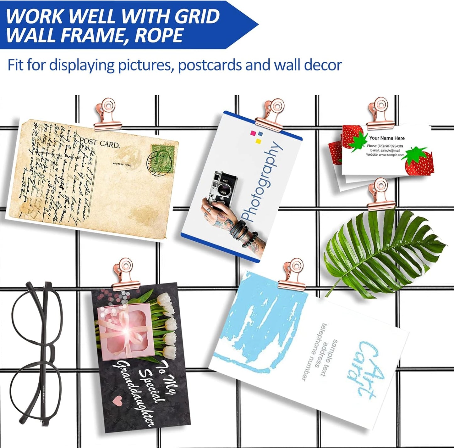 30 Pack Small Bull Clips 0.87 Inch Mini Metal Hinge Clips Binder Paper Hinge Clip for Office, Home, School, Shops, Rose Gold, 22mm