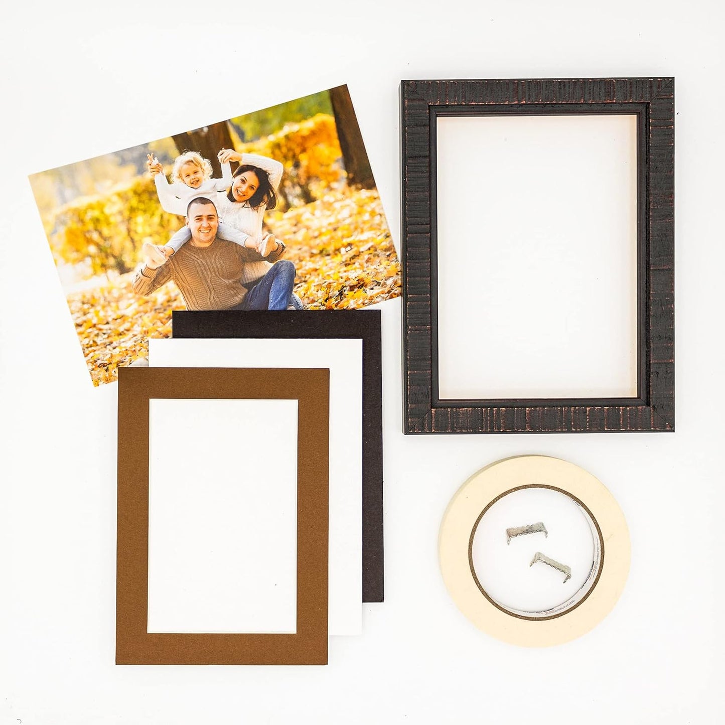 11x14 Mat for 8.5x11 Photo - Precut Aged Oak Brown Picture Matboard for Frames 11 x 14 Inches - Bevel Cut to Display Art 8.5 x 11 Inches - Acid Free Pack of 10 MATS with Backing Boards & Clear Bags
