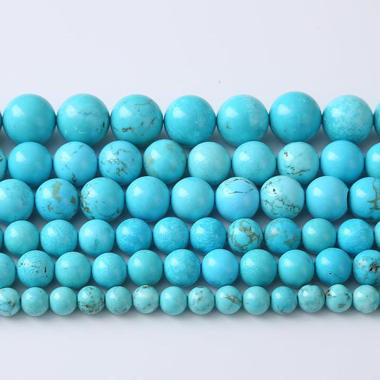4mm 90pcs A+ Natural Blue Turquoise Beads Round Spacer Loose Stone Beads for Jewelry Making DIY Bracelet Necklace Accessories