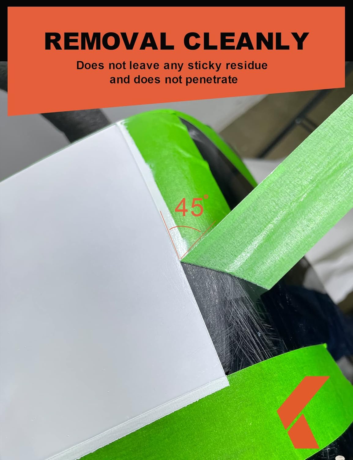 Painters Tape for Car Paint Green No Residue Automotive Masking Tape for Automotive Paint - Heat Resistant for Paint Booth, 1.4 Inches x 60 Yards, 3 Rolls