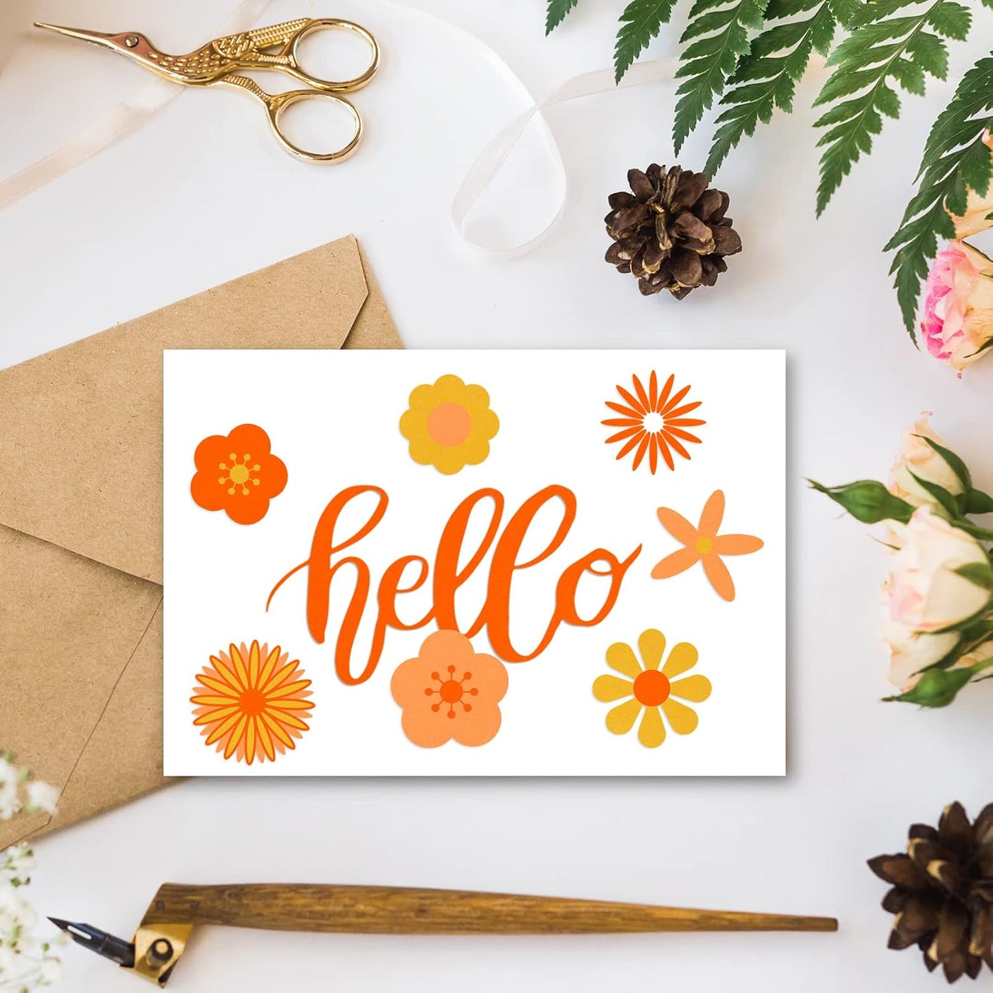 Whaline 18Pcs Fall Felt Fabric Sheets Soft Thick Assorted Autumn Thanksgiving Orange Craft Felt Pack for DIY Craft Sewing Patchwork Art Projects, 3 Colors, 7.9 x 11.8 Inch