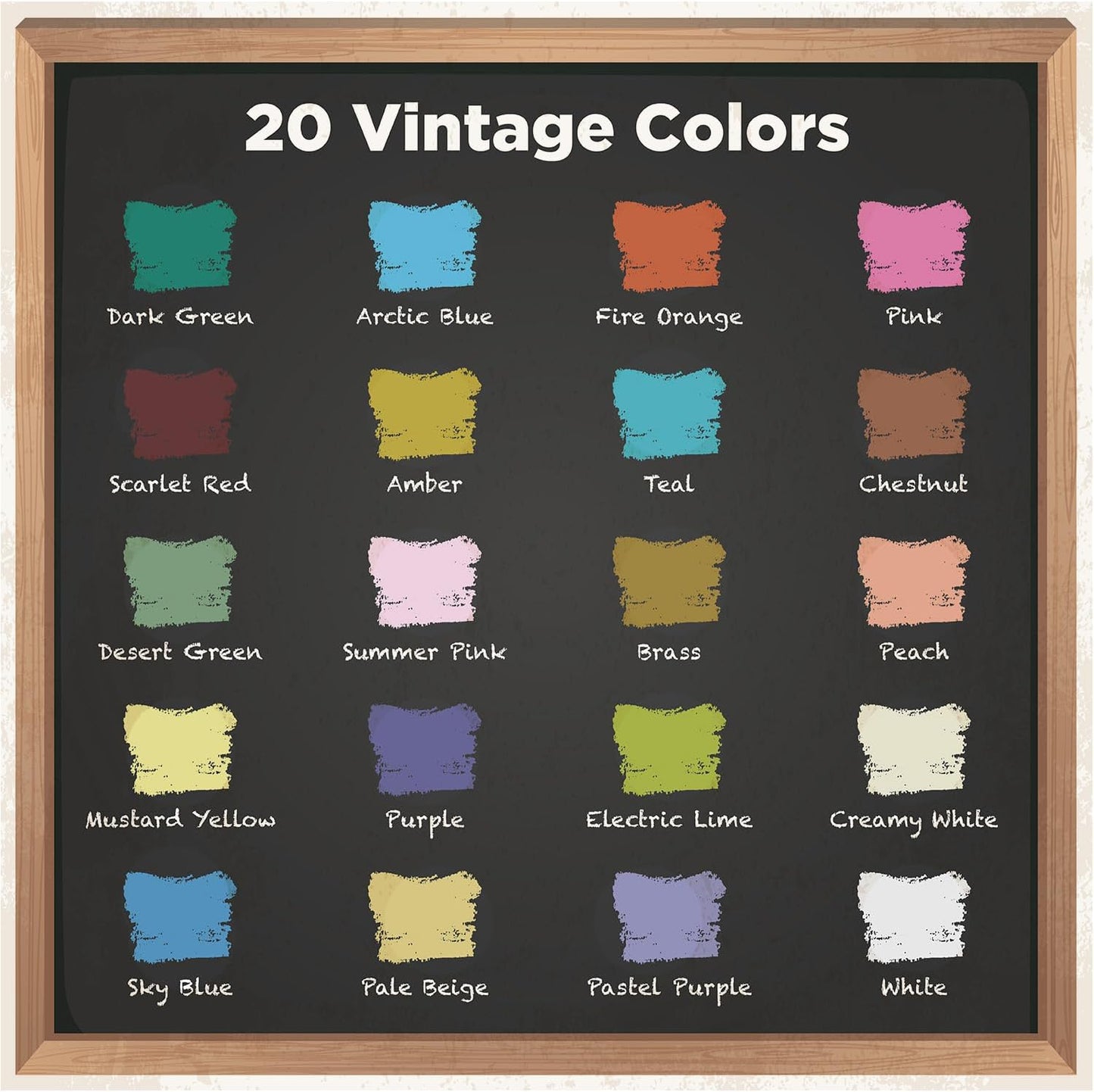 Extra Fine Tip Liquid Chalk Markers for Chalkboard (1mm, 20 Vintage Colors) - Dry Erase Marker Pens for Blackboard, Windows, Signs, Bistro - Thin Point, Erasable, Pastel Chalkboard Markers Pen