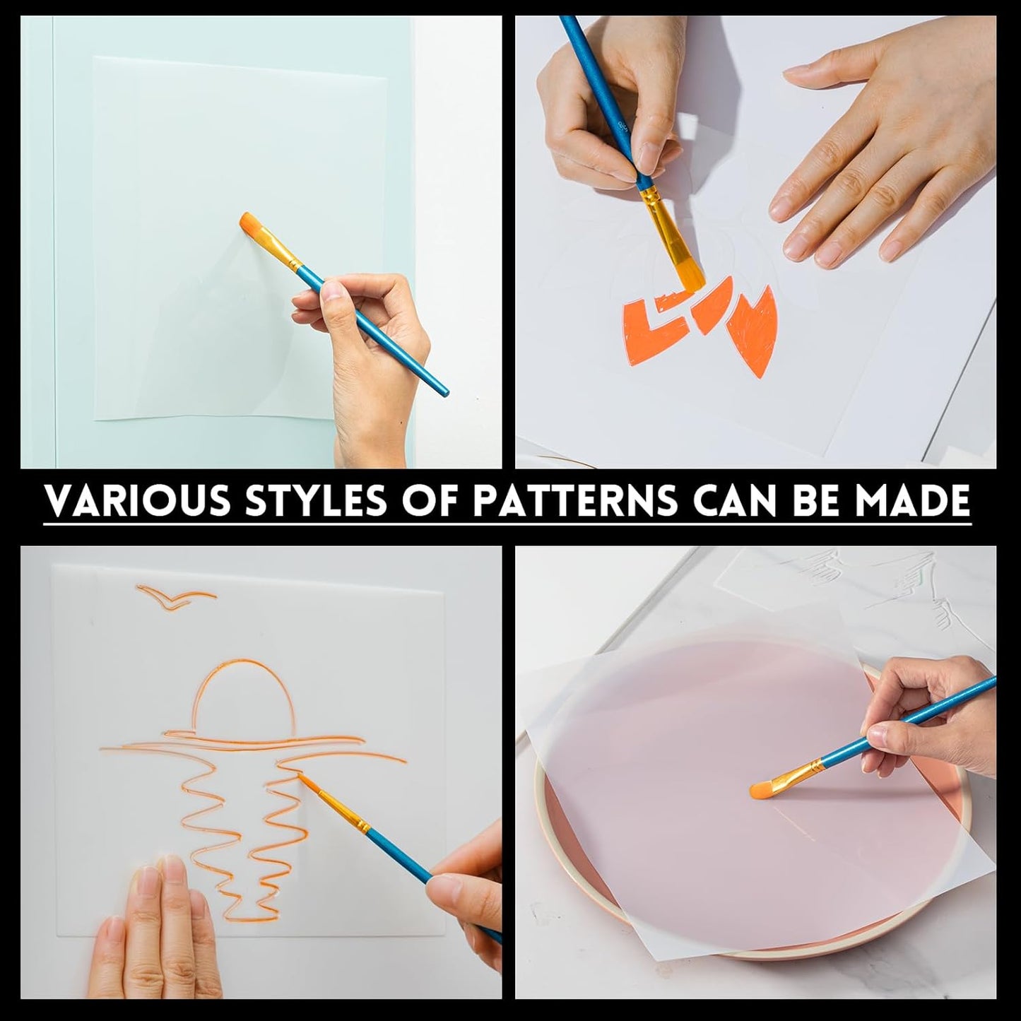 Frienda 24 Sheets Blank Stencil Plastic Making Sheet Milky Translucent Pet Template Stencil Material for DIY Crafts Gift(6 Mil, 12 x 24 Inch)