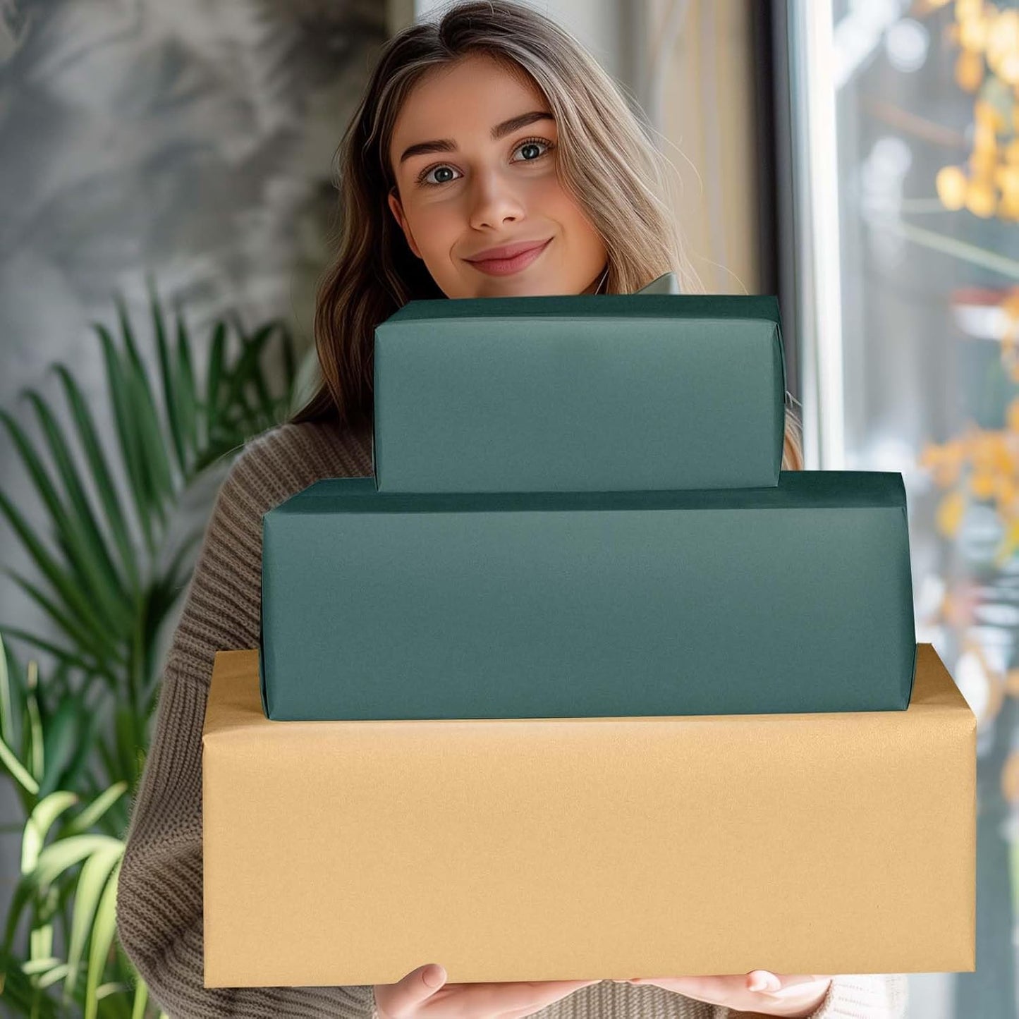 NESCCI Oversized Matte Wrapping Paper,Double Sided Solid Color Pearly-Lustre Paper,Gift Wrapping Paper,Perfect for Wedding,Valentine's Day,Birthday,Christmas,Baby Shower (30 Inches X 32.8 Feet)