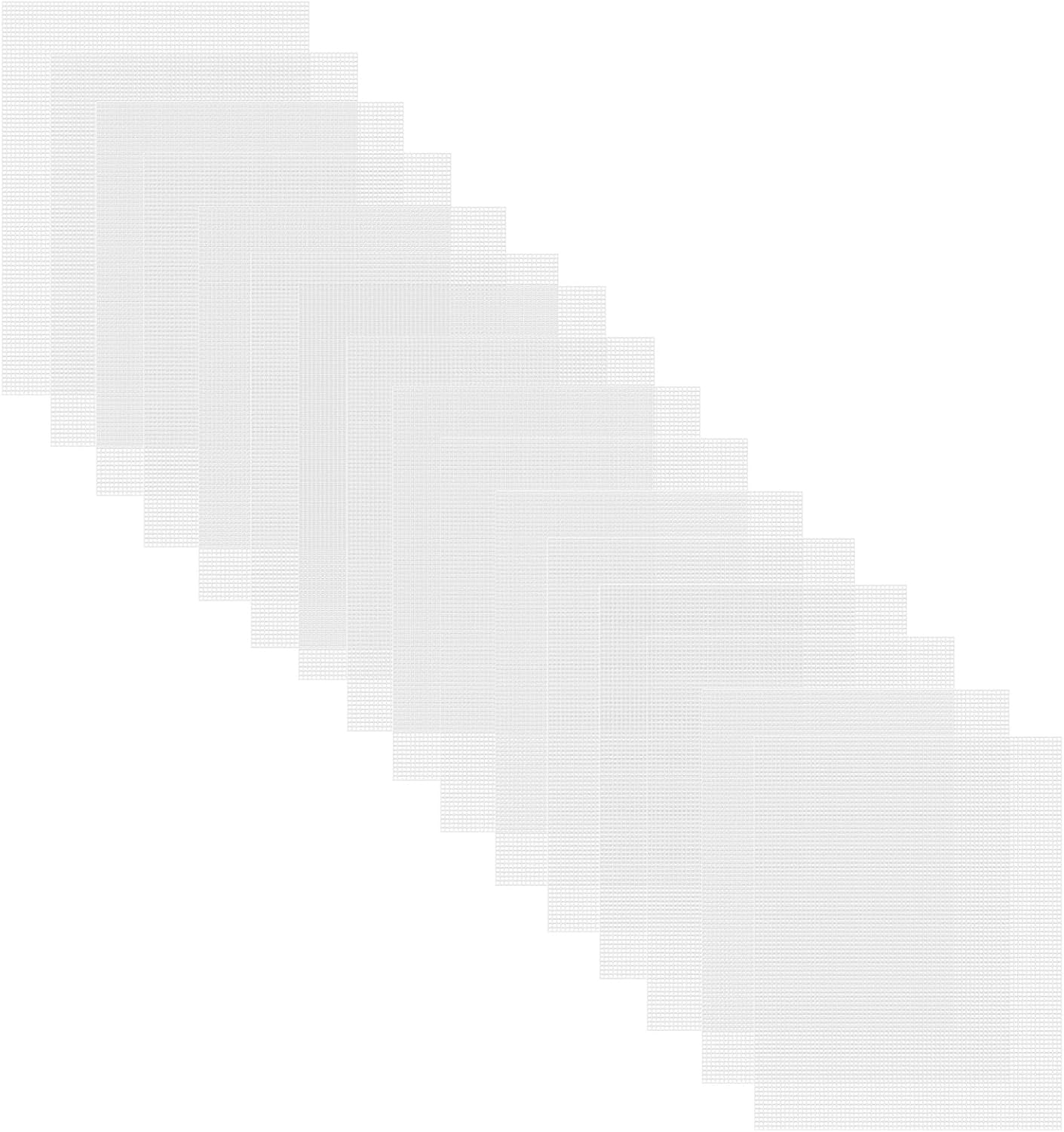 Caydo 16 Pieces 7 Count Plastic Mesh Canvas Sheets, Eye Mesh for Therian Mask, Acrylic Yarn Crafting, Knit Crochet Projects and Make Aquarium Dividers (10.5 X 13.5 Inch)