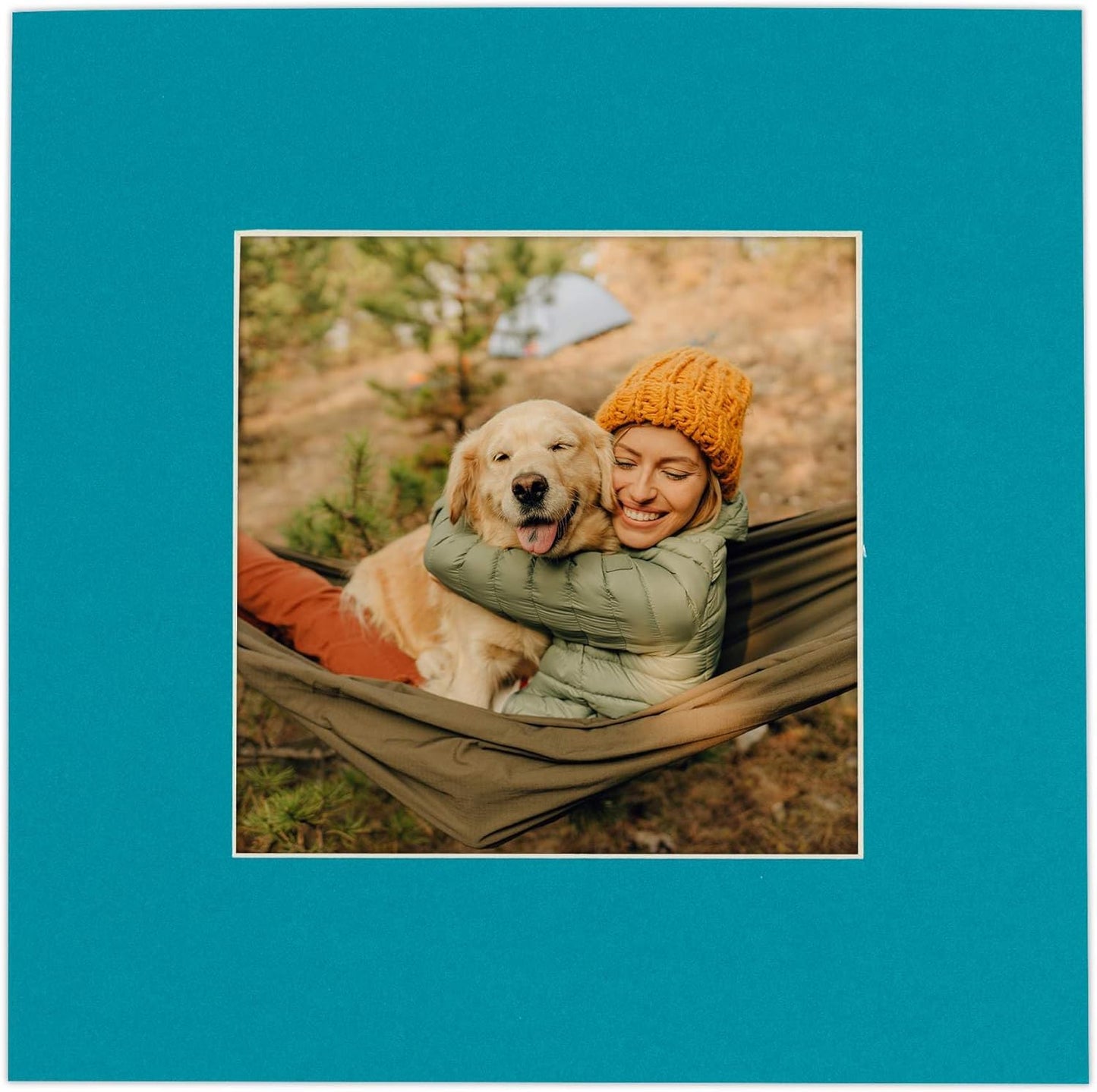 11x14 Mat for 8.5x11 Photo - Precut Teal Blue Picture Matboard for Frames Measuring 11 x 14 Inches - Bevel Cut Matte to Display Art Measuring 8.5 x 11 Inches - Acid Free Pack of 100 MATS