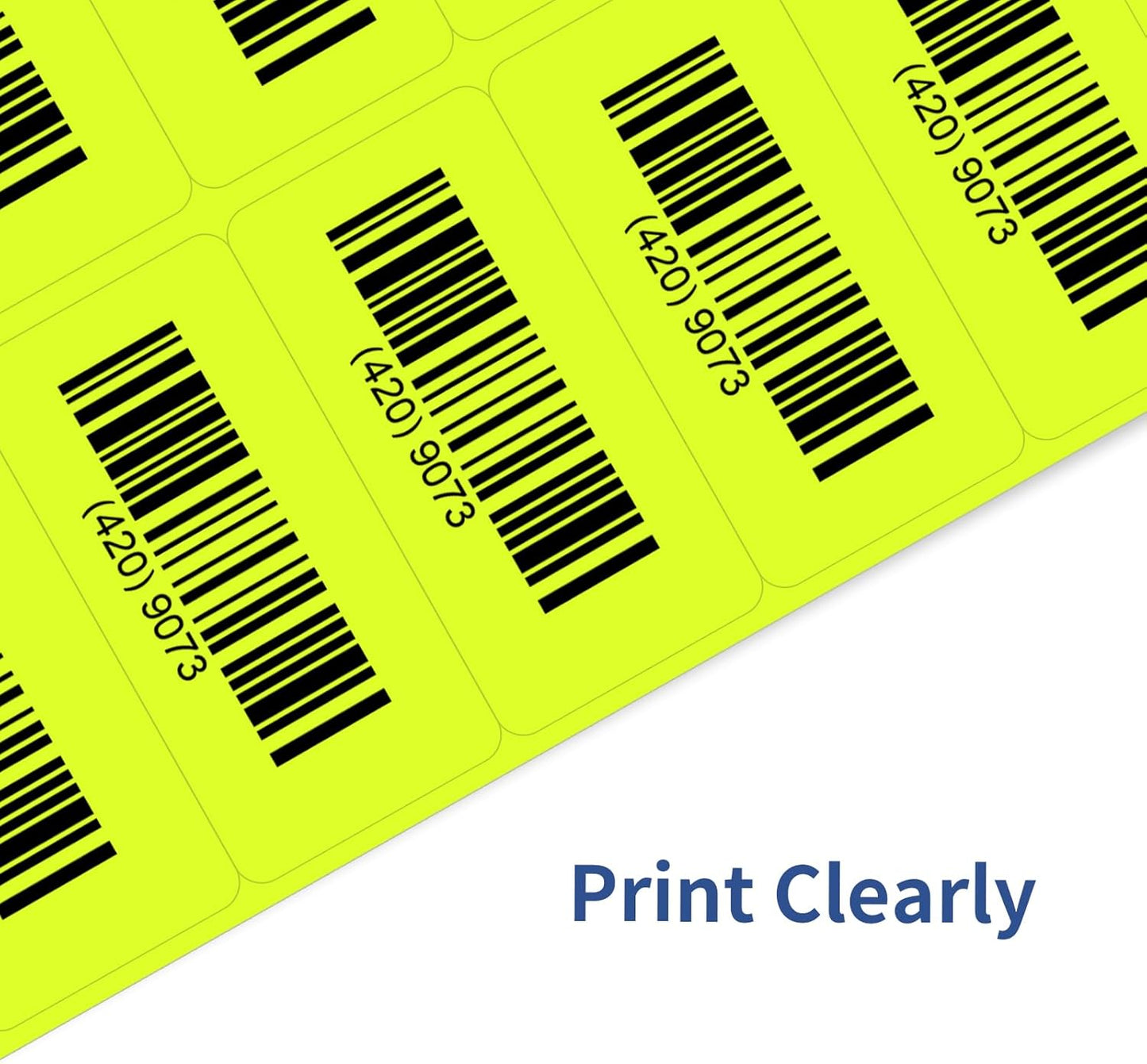 STARLIBOO Shipping Labels Stickers, 2"×4" Printable Fluorescent Mailing Labels for Laser/Inkjet Printing- Matte, Permanent Adhesive Stickers (20 Sheets, Fluorescent Yellow)