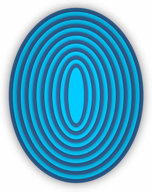 Cutting Dies Metal Stencils Scrapbooking Tools Flowers Lace Frame DIY Embossing Template for Paper Card Making Album Arts Crafts Supplies (Oval Set-14.5x11.2cm)