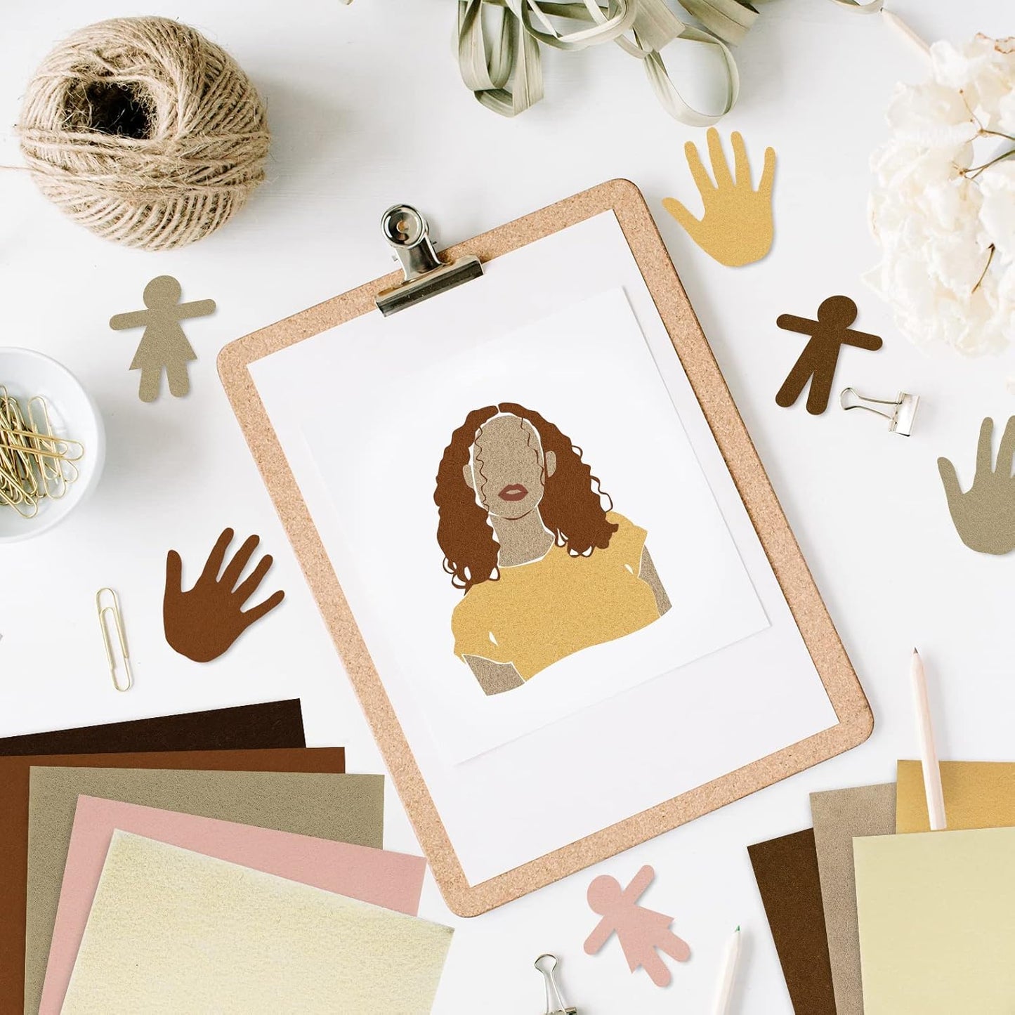 Whaline 20Pcs Fall Felt Fabric Sheets Skin Tone Soft Thick Assorted Cream Brown Craft Felt Pack for Autumn Thanksgiving DIY Craft Sewing Patchwork Art Projects, 10 Colors, 7.9 x 11.8 Inch