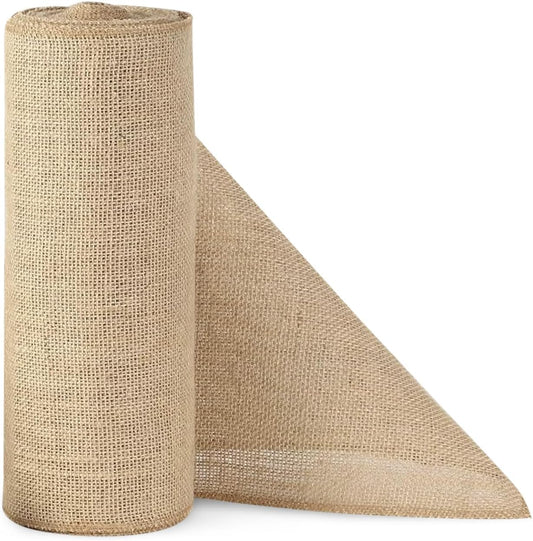 Burlap Table Runners- {14inx10yards}- Burlap Cloth Roll Used for Dining Runners, Crafts, Dresser Cover & Sackcloth - Natural Jute Runner Suitable for Event Decor, Thanksgiving Table & Weddings