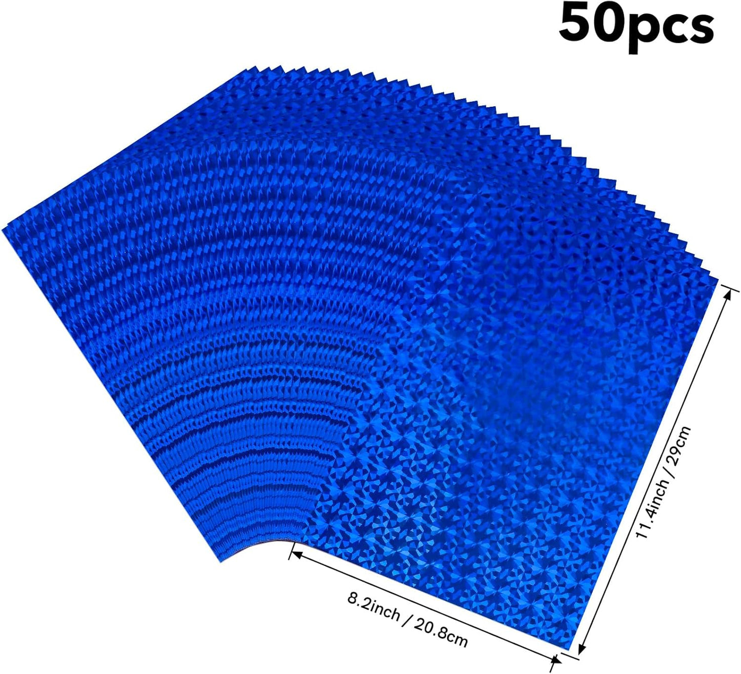 Briartw 50 Sheets Blue Gemstone Toner Reactive Foil - Per Sheet 20x29cm (7.9 x 11.4 inch)- Metallic Finish for Laser Printers & Laminators - Ideal for Printing,Cardmaking,Scrapbooking,DIY Projects