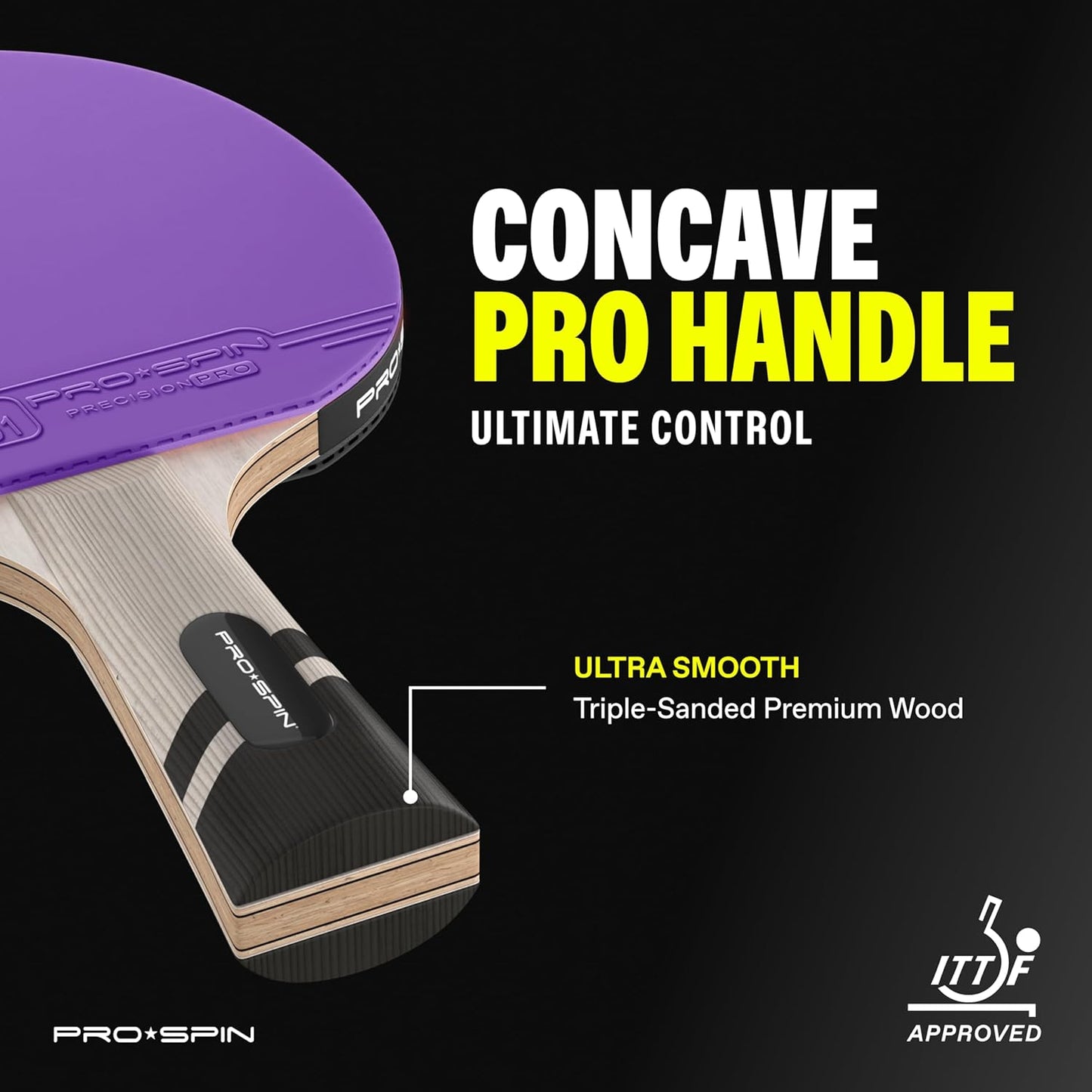PRO SPIN Ping Pong Paddles - Professional Level Table Tennis Rackets with Carbon Fiber for Superior Control | 7-Ply Blade, Premium Rubber, 2.0mm Sponge | Includes Protector Case