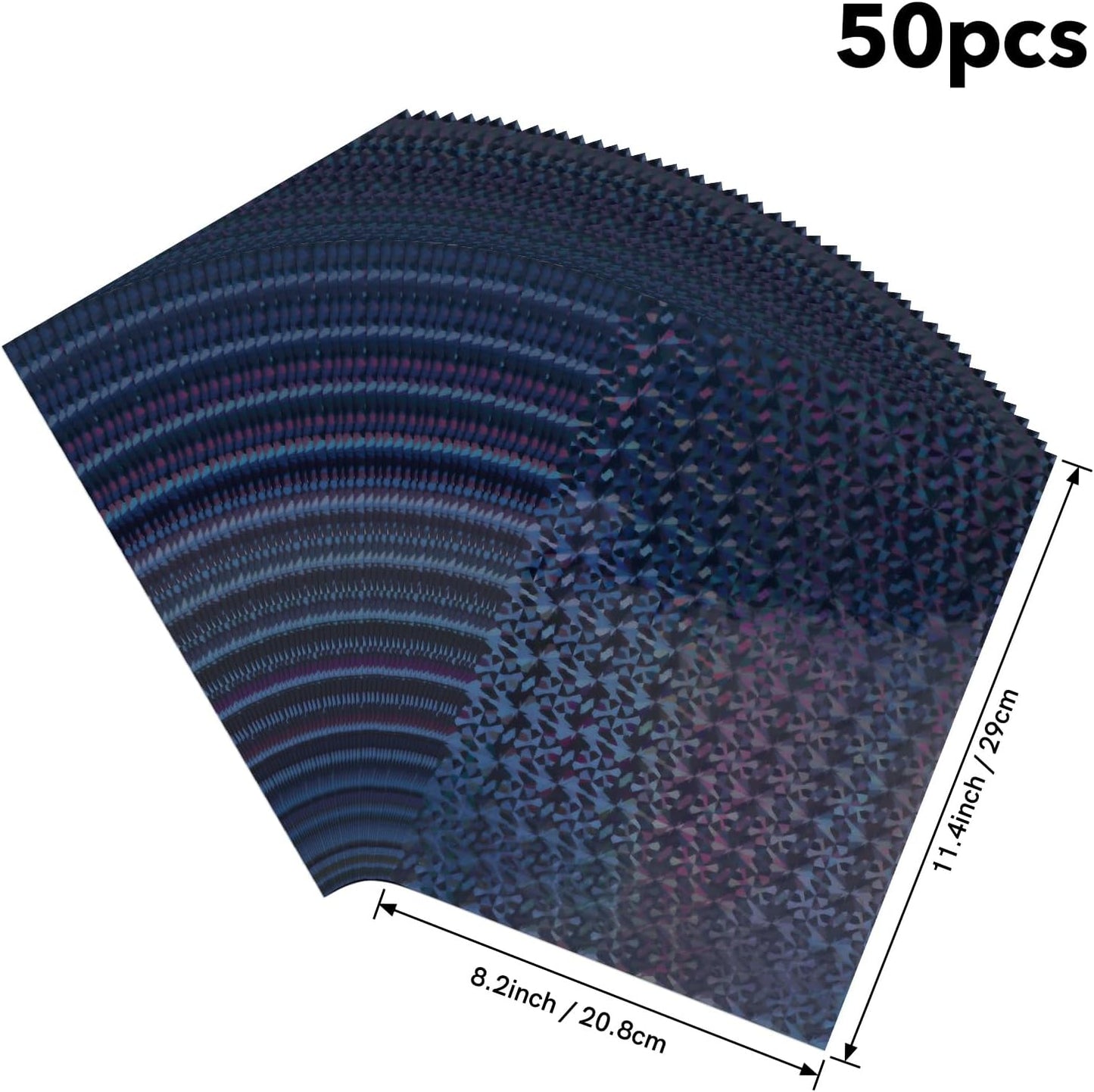 Briartw 50 Sheets Black Gemstone Toner Reactive Foil - Per Sheet 20x29cm (7.9 x 11.4 inch)- Metallic Finish for Laser Printers & Laminators - Ideal for Printing,Cardmaking,Scrapbooking,DIY Projects