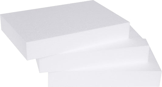 Silverlake 8x12x2 Craft Foam for Styrofoam Block Projects (3-Pack)