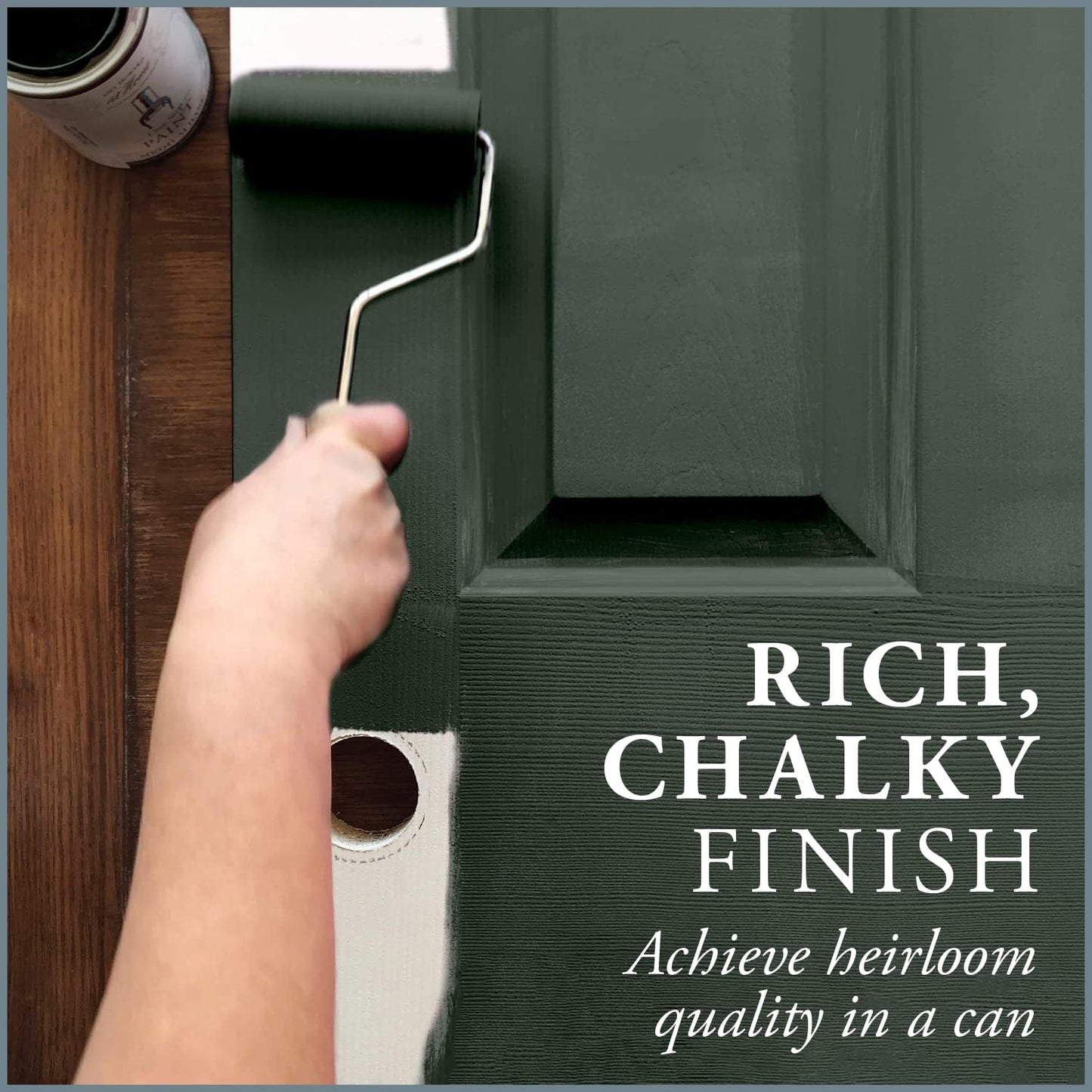 AMY HOWARD AT HOME Chalk-Based One Step Paint for Furniture, Cabinetry, Decor, Finish, and More | No Stripping, Sanding, or Priming | Dark Base | 32 Ounce | Cherbourg