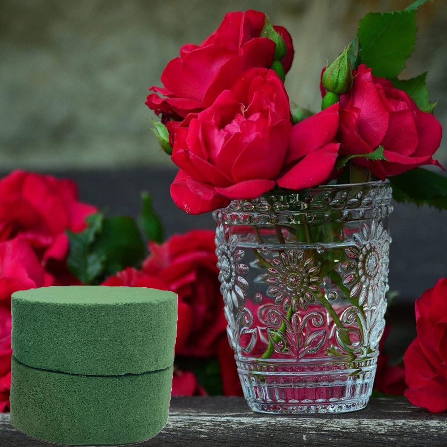 5 Pcs Floral Foam, MYYZMY 4.7 Inch Dry Wet Floral Foam Bricks Round for Artificial Flowers