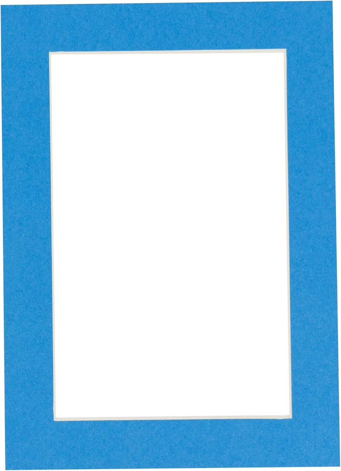 Pack of Ten Acid Free 8x10 Mats Bevel Cut for 5.5x8.5 Photos - Bay Blue Precut Matboards With Backing Boards and Self Seal Photo Mat Bags For Pictures, Photos, Framing - 4-ply Thickness