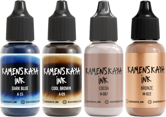 Alcohol Ink Set #7: Matched Color Combination of Alcohol Inks, 4 pcs. 0.51 fl oz (15 ml) Each