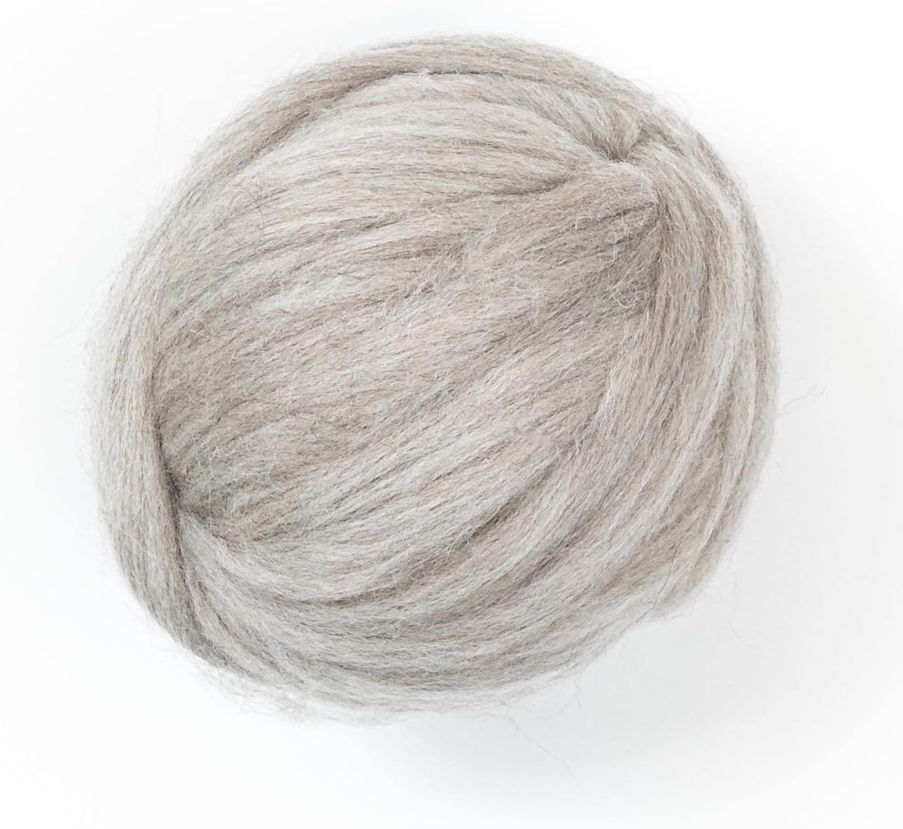 Natural Wool roving, 8 OZ. Best for Needle Felting, handcrafts and Spinning. Natural Colours, un-Dyed. (Gray Sand, 8 oz)