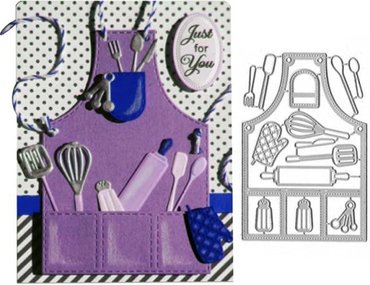 Cutting Dies Metal Stencils Scrapbooking Tools DIY Embossing Template for Paper Card Making Album Arts Crafts Supplies (Kitchenware-12.3x8.2cm)