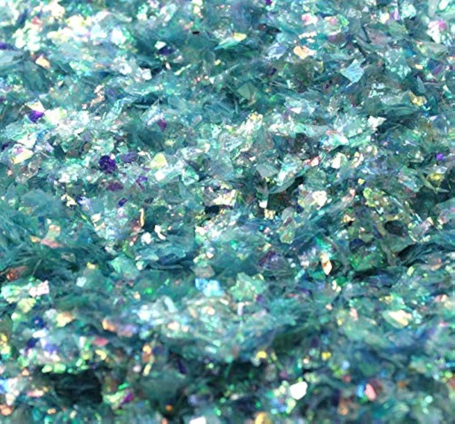 Blue Flitter Iridescent Ice Glitter Flakes for Nail Art - Lightweight Holographic Polyester - 311-4341 - 1/2 oz (14 Grams)