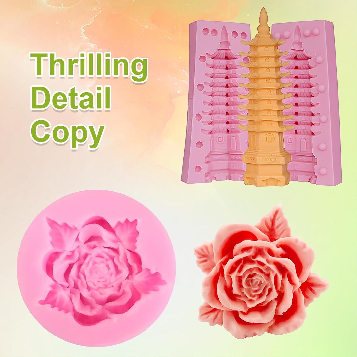 CHANGTIKEJI Silicone Mold Making Kit,48OZ Super Elastic Liquid Silicone for Mold Maker, Fast Cure Translucent Silicone Rubber for Casting Mold,Silicone Mold,Candle Mold,Soap Mold,Food Mold