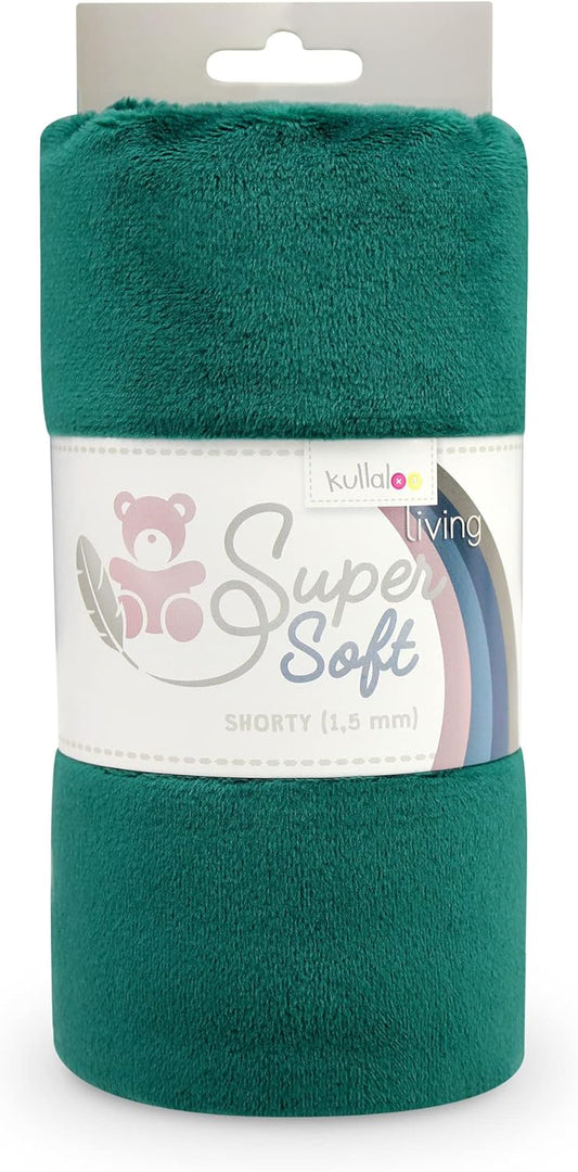 kullaloo Plush Fabric | Solid Dark Emerald Minky Fabric for Sewing | Super Soft Cuddle Material | 39.5x29.5 | Plushies, Baby Blankets, Pillows, Dog Beds, Cat Beds, Beanies, Baby Accessories, Apparel