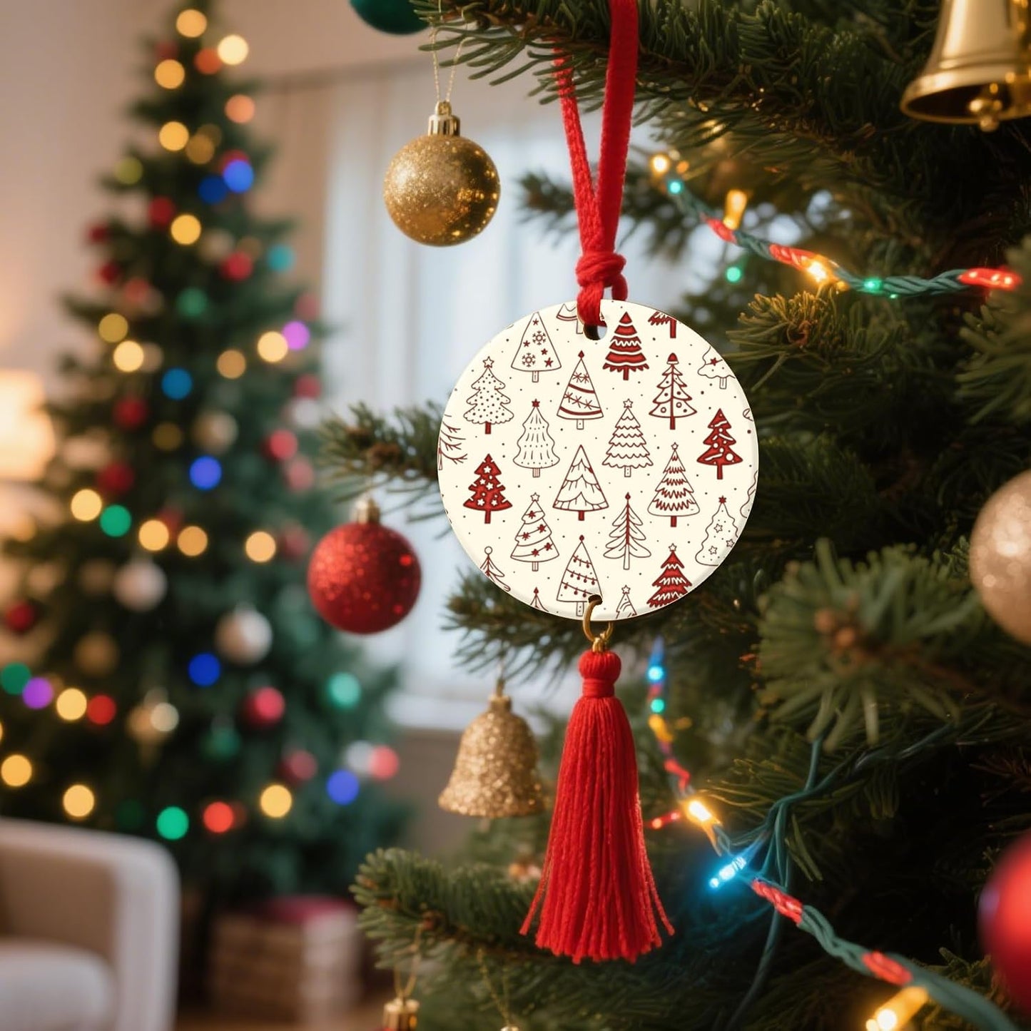 CHGCRAFT 4 Pcs Christmas Elements Polymer Clay Texture Sheets Snowflakes Silicone Texture Stamp Pine Trees Clay Texture Mat Modeling Pattern Pad Sheets for Jewelry and Earrings Tools, 5.5x5.5 inch