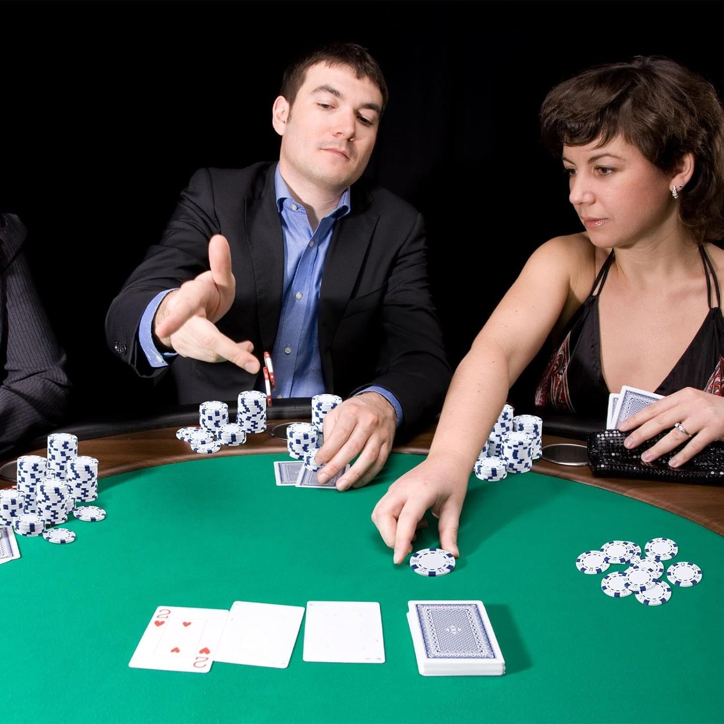 100 Pcs 11.5 Gram Poker Chips ABS Monte Carlo, 40 mm Bingo Chips Tokens Markers Blank Counting Bulk for Blackjack, and Card Night Poker Games