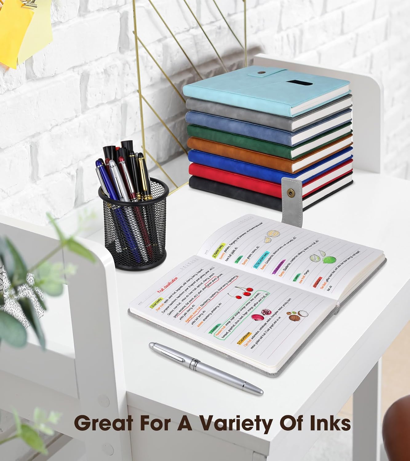 Black A5 Lined Leather Journal Notebook for Men Women,5.9" X 8.4" Personalized Hardcover Journal with Pen,200 Pages 100 Gsm Thick Ruled Paper Daily Diary for School,Travel,Work,Writing