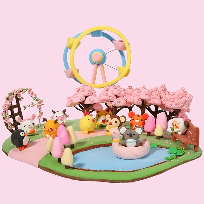 Air Dry Clay for Kids - Modeling Clay Kits, Ultra Light & Soft, Safe & Non-Toxic, 12 Boxes DIY Model Magic Clay with Sculpting Tools & Tutorials, Individual Packs, Creative Art Crafts Toys Gifts